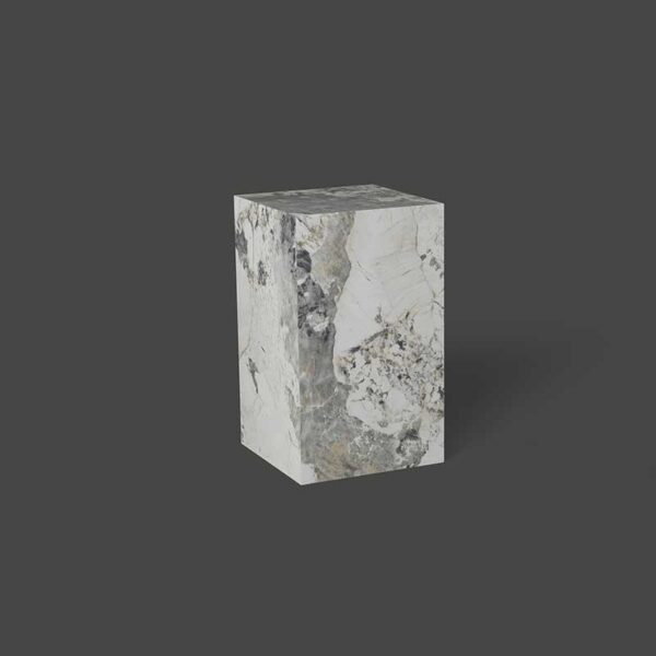 Calacatta Marble Tall End Plinth Side Table